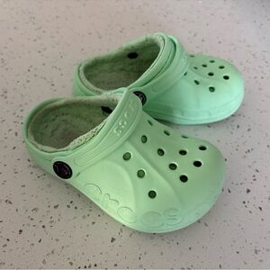 CROCS Kids Mint Green Slippers